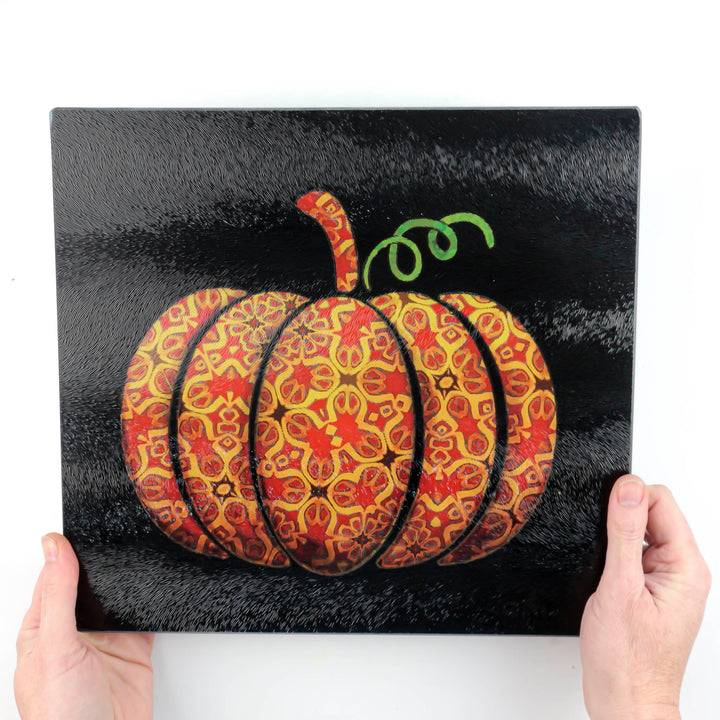 Red Gold Autumn Pumpkin Chopping Board