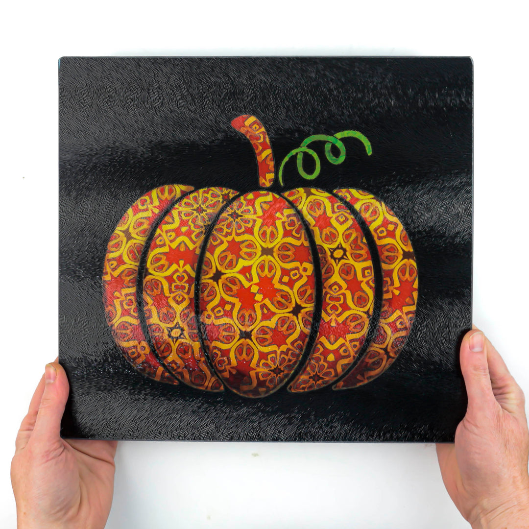 Red Gold Autumn Pumpkin Chopping Board