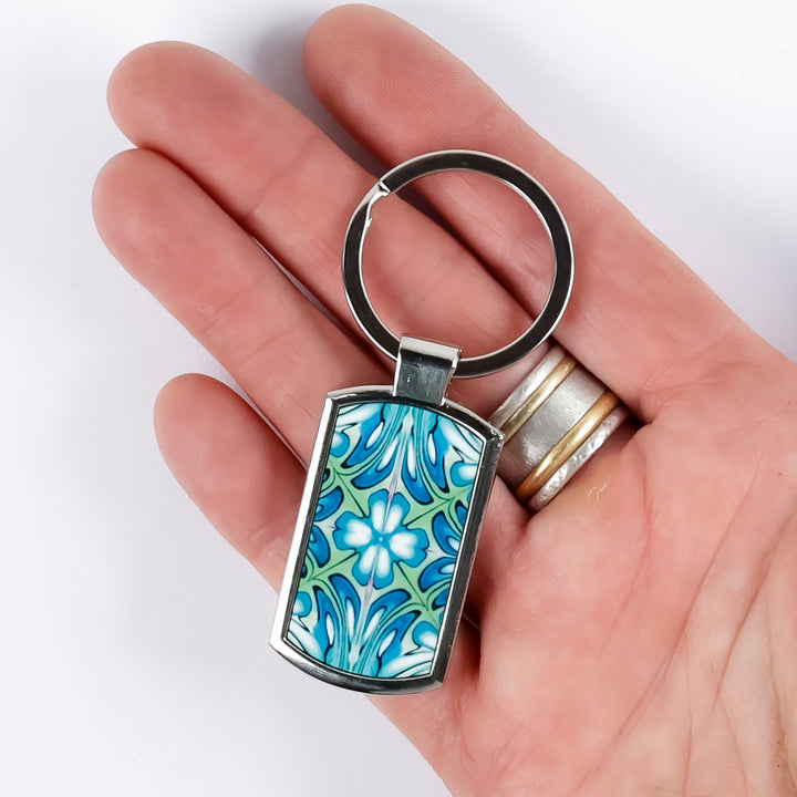 SALE - Flourishing Garden Millefiori Keyring (large scale)