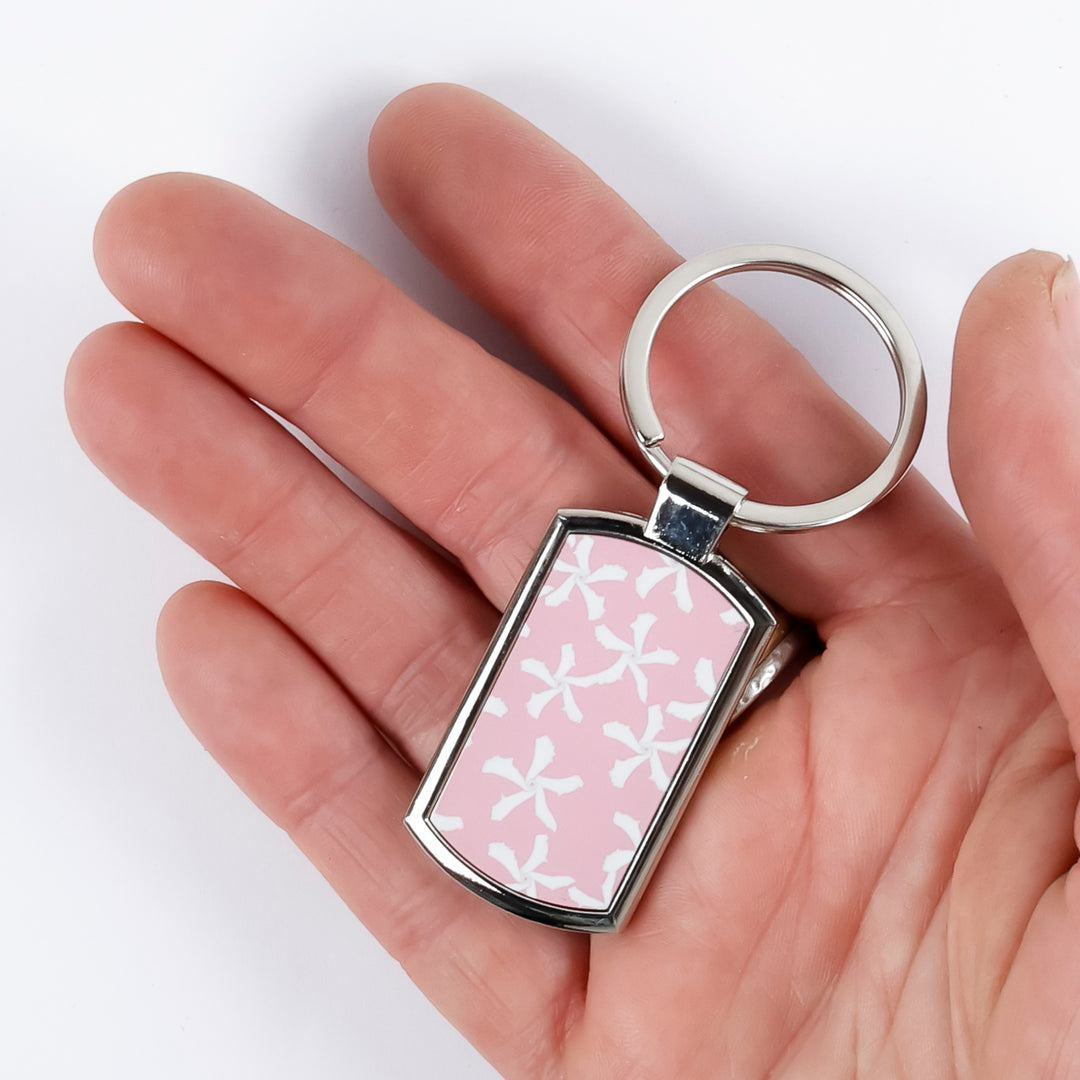 Pink Jasmine design Keyring