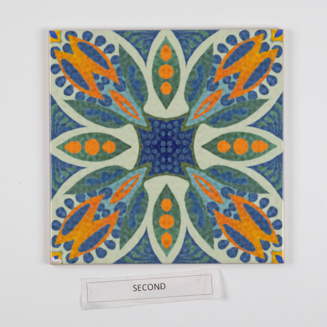 SALE SECOND - 3x 15cm Thistle Design prototype tiles