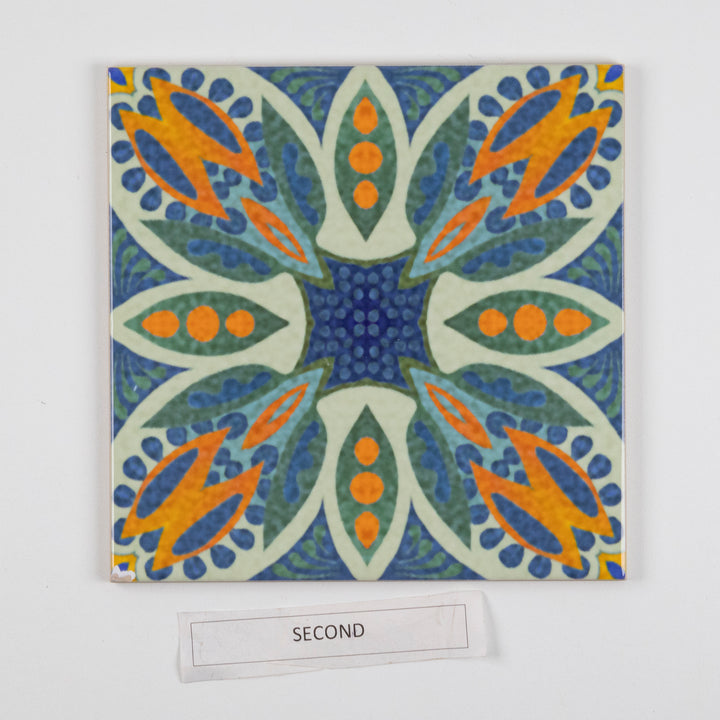 SALE SECOND - 3x 15cm Thistle Design prototype tiles