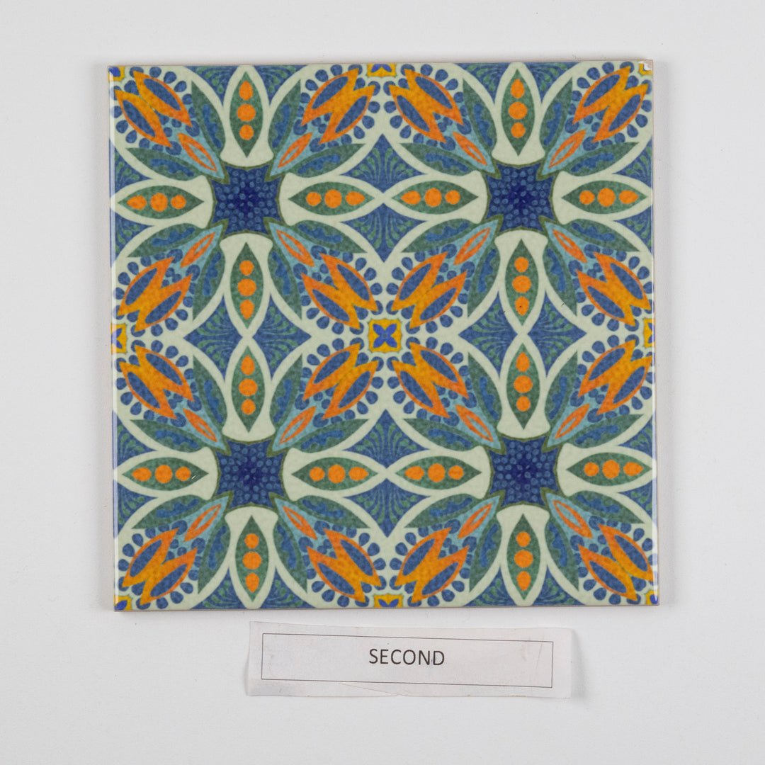 SALE SECOND - 3x 15cm Thistle Design prototype tiles