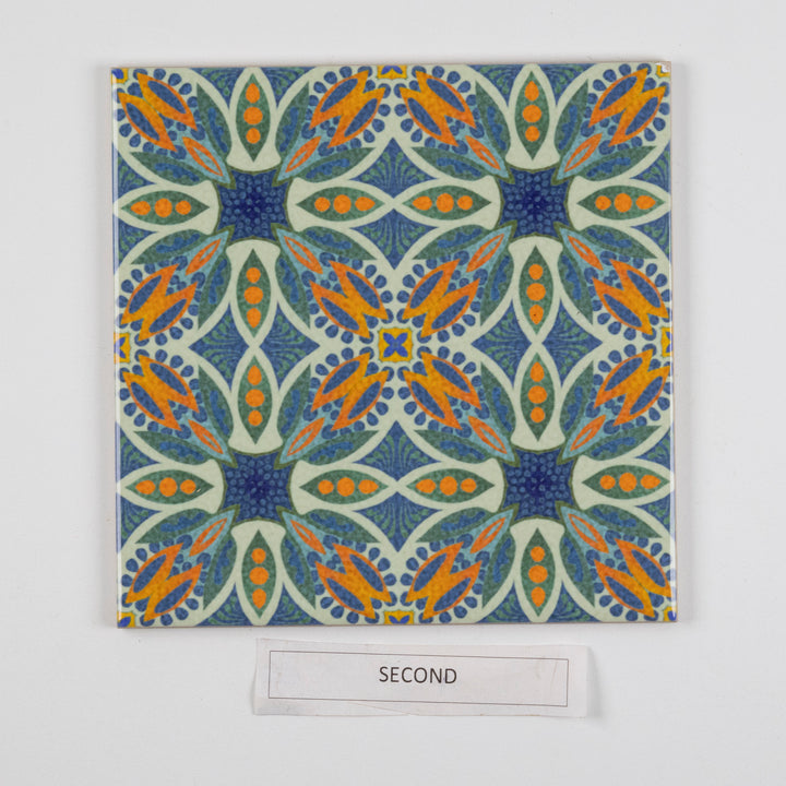 SALE SECOND - 3x 15cm Thistle Design prototype tiles
