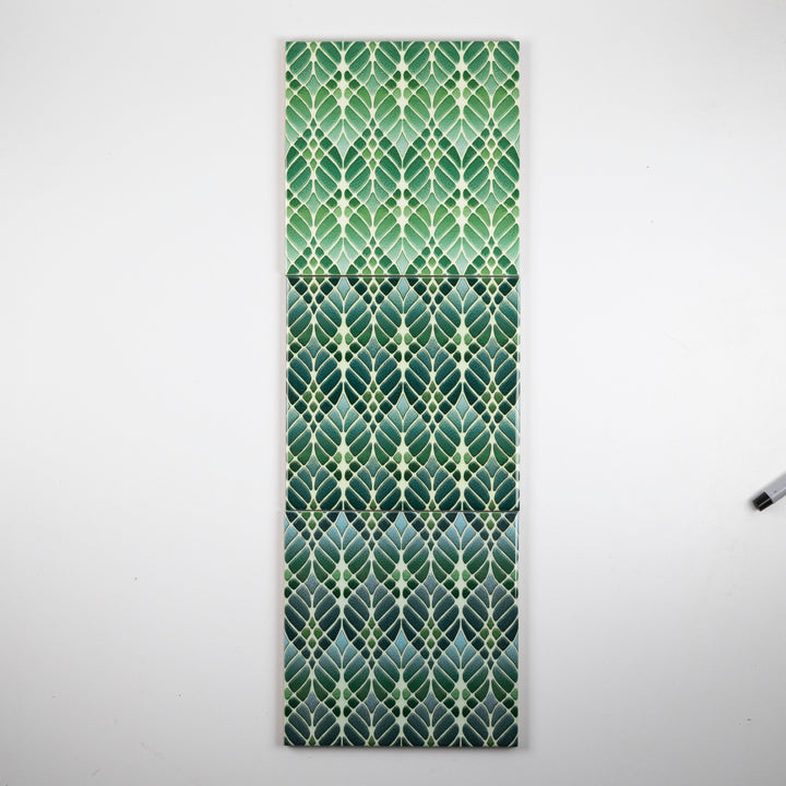 SALE SET of 3 x 15cm Interwoven Tree tiles - three different colourways