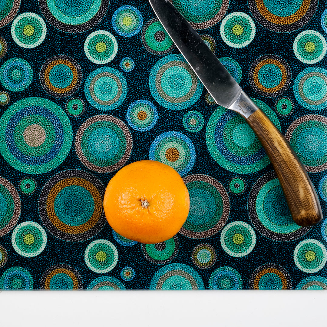SALE - Starry Night Chopping Board - Worktop Protector - Malachite (medium)