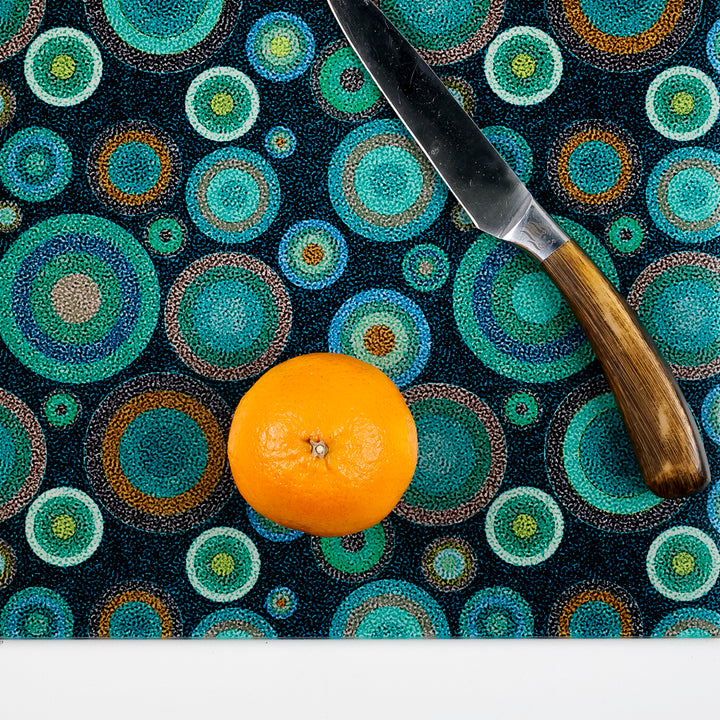 SALE - Starry Night Chopping Board - Worktop Protector - Malachite (medium)
