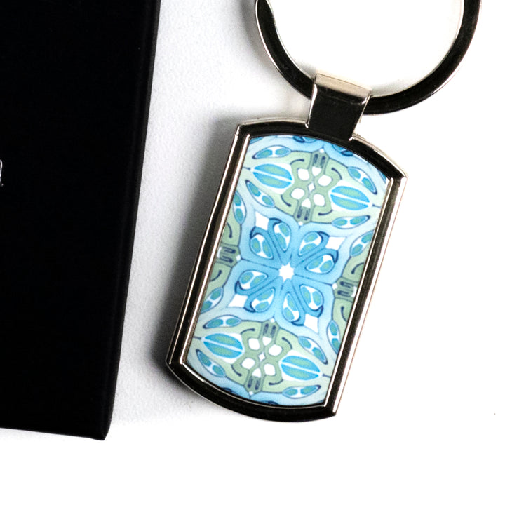 "Suzanne" design - blue millefiori keyring