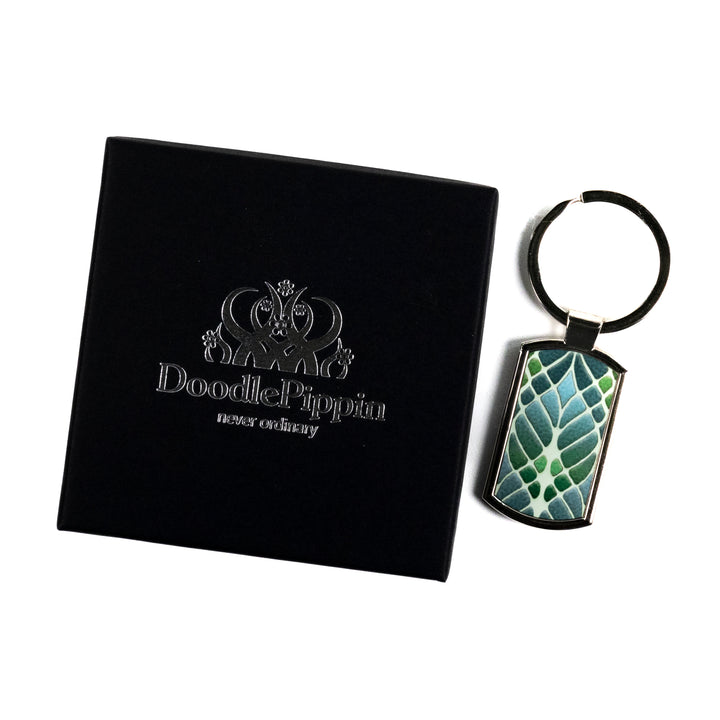 SALE - Interwoven Trees Keyring - Muted Greens (large scale)