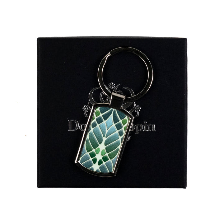 SALE - Interwoven Trees Keyring - Muted Greens (large scale)