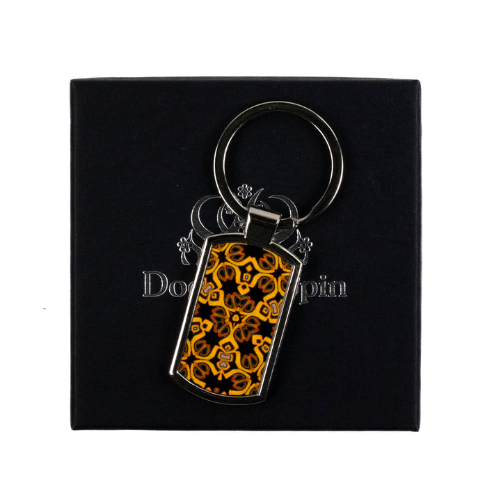 SALE - Black/Gold Millefiori Keyring