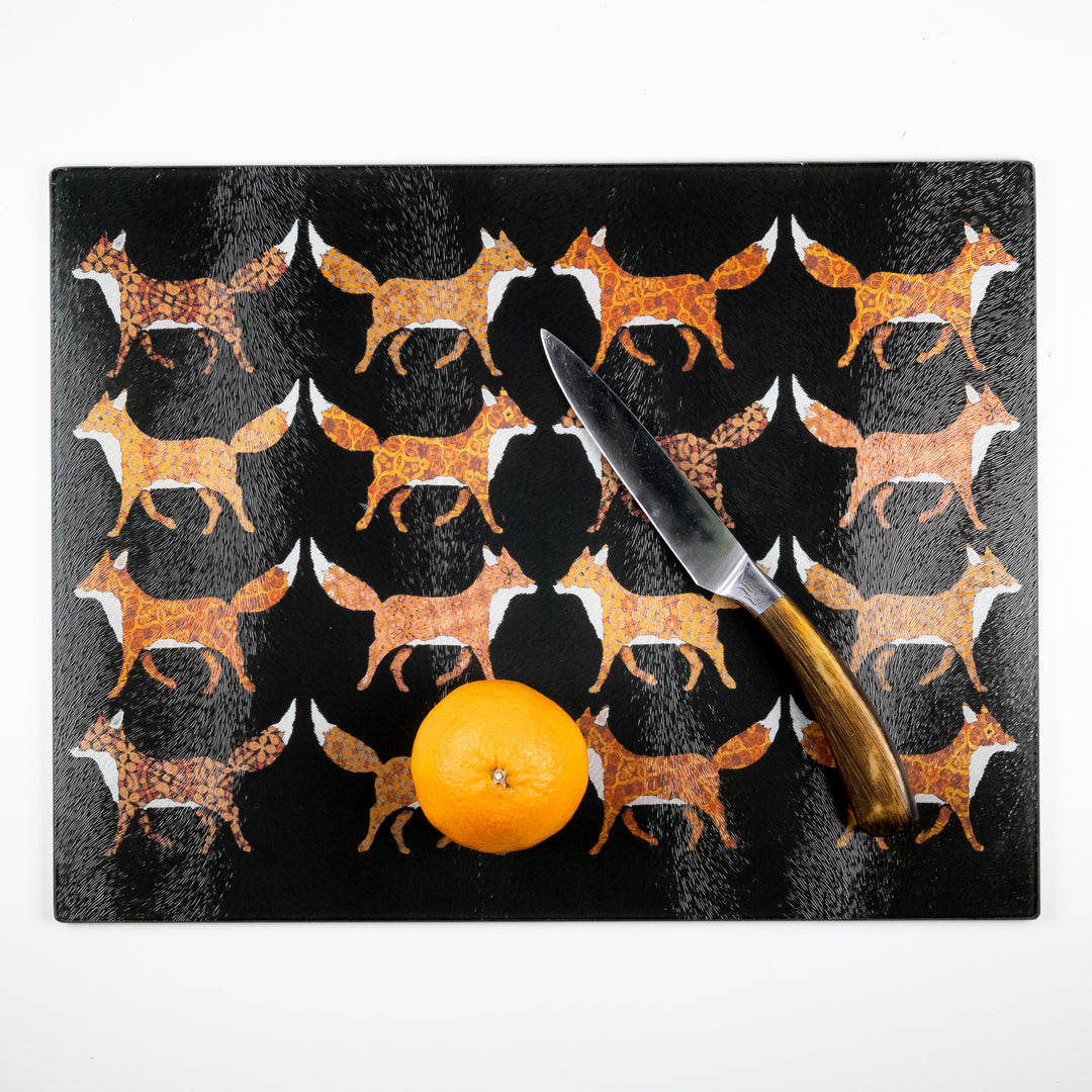 SALE SECOND - Red Foxes - Large rectangular Worktop Protector