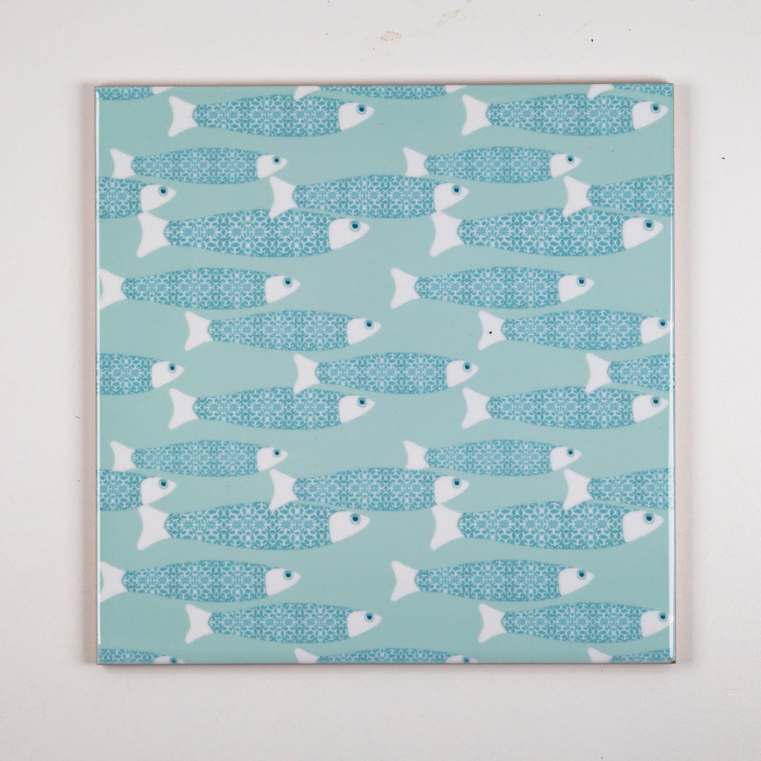 SALE SECOND - 3x 20cm Ocean Shoal tiles - Aqua (mixed designs)