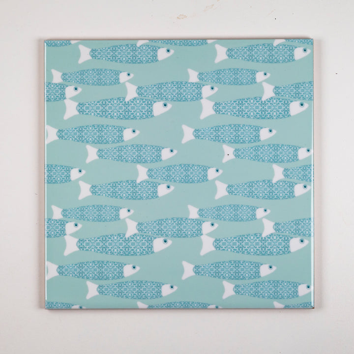 SALE SECOND - 3x 20cm Ocean Shoal tiles - Aqua (mixed designs)