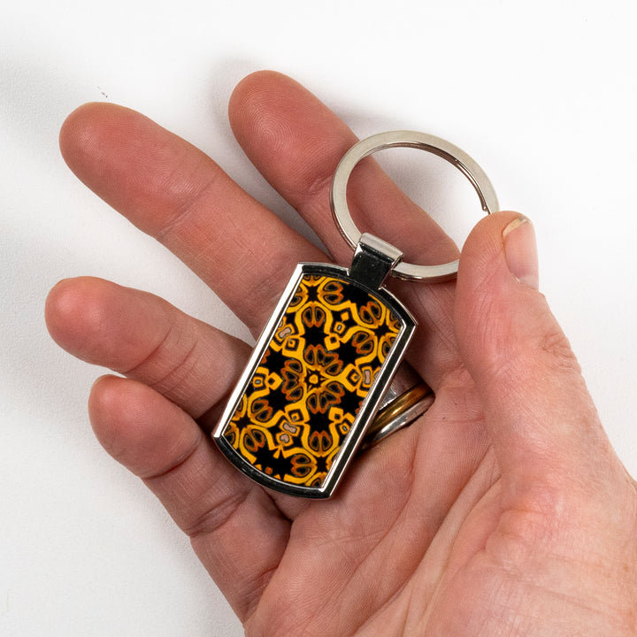 SALE - Black/Gold Millefiori Keyring
