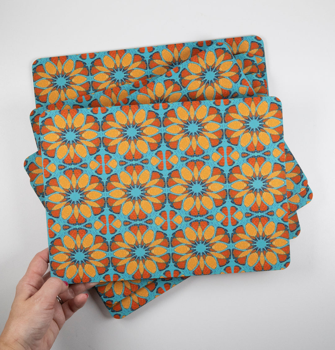 SALE - Set of 6x Moroccan Flower Placemats