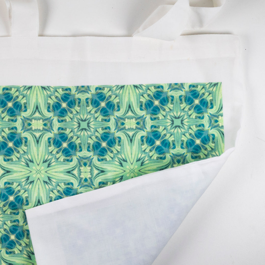 SALE Blue Vintage Bouquet Shopping Bag - Lightweight foldaway tote