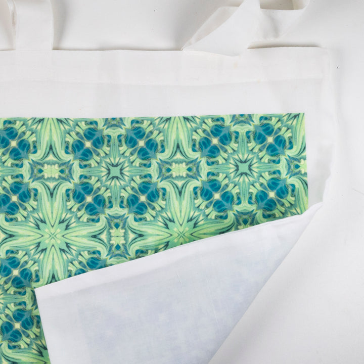 SALE Blue Vintage Bouquet Shopping Bag - Lightweight foldaway tote