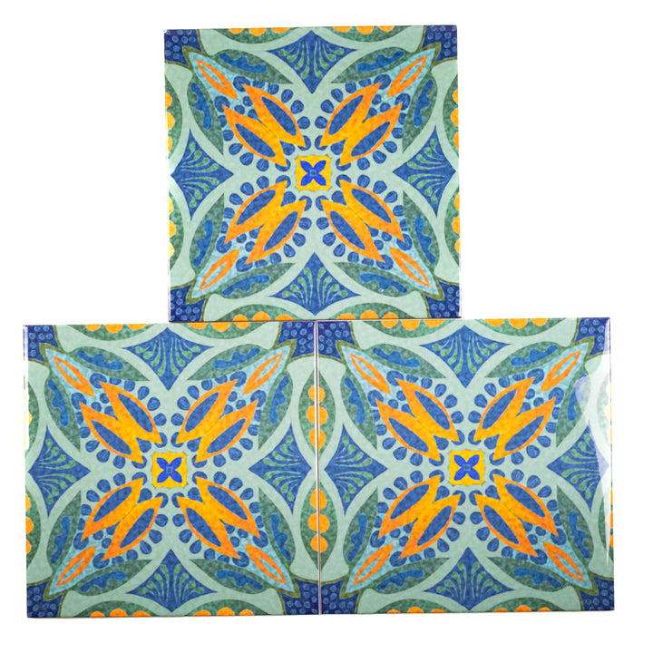 SALE SECOND - 3x 20cm Thistle Design prototype tiles