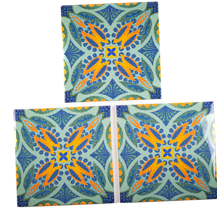 SALE SECOND - 3x 20cm Thistle Design prototype tiles
