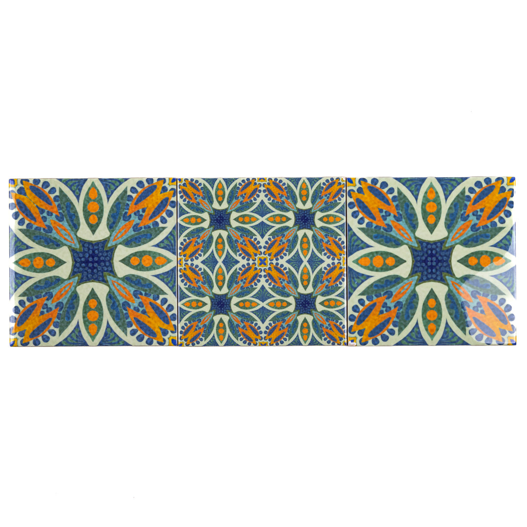 SALE SECOND - 3x 15cm Thistle Design prototype tiles