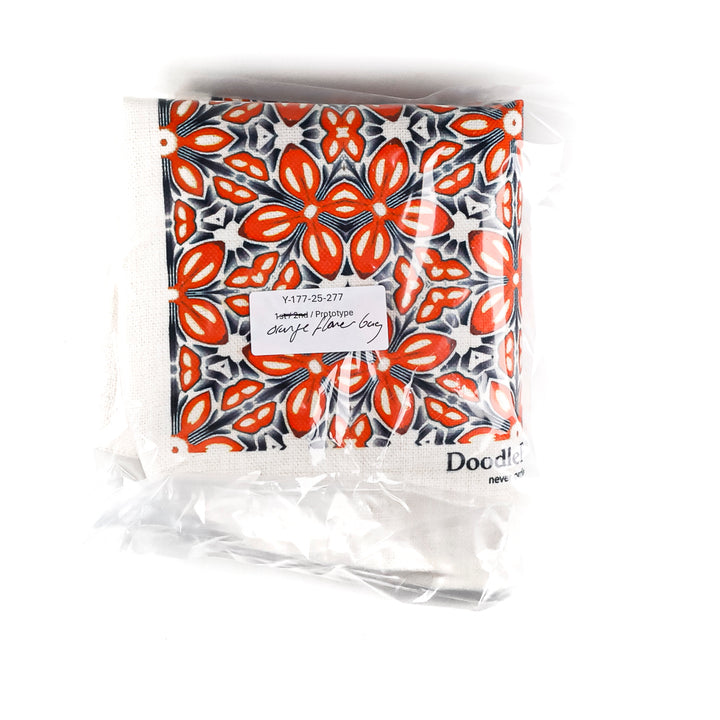 SALE - Orange Fox Flower Canvas Tote Bag