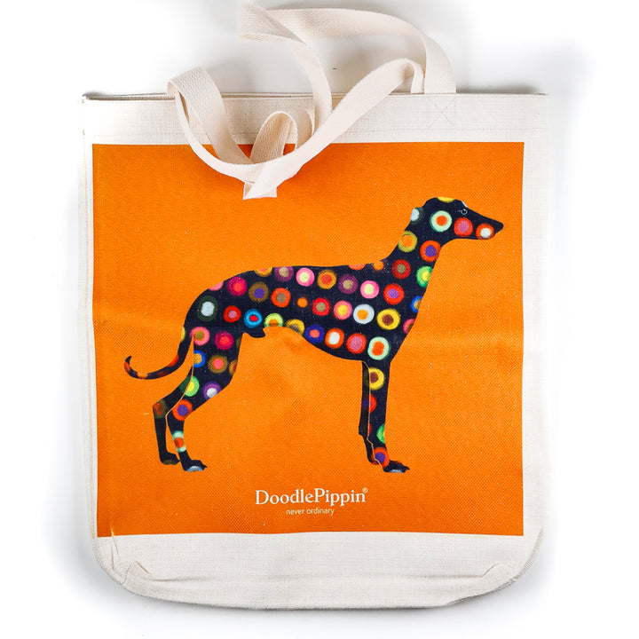 SALE Slight Second - Spotty Greyhound Canvas Tote Bag
