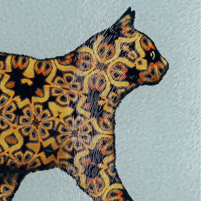 SALE - Tortoiseshell Cat Worktop Protector (small/textured)