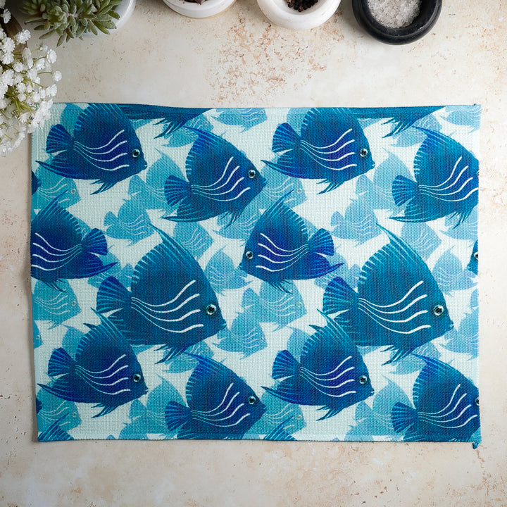 Angel Fish Shoal Fabric Placemat