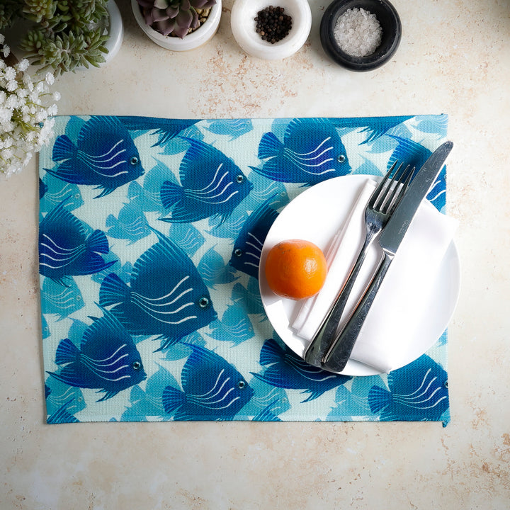 Angel Fish Shoal Fabric Placemat