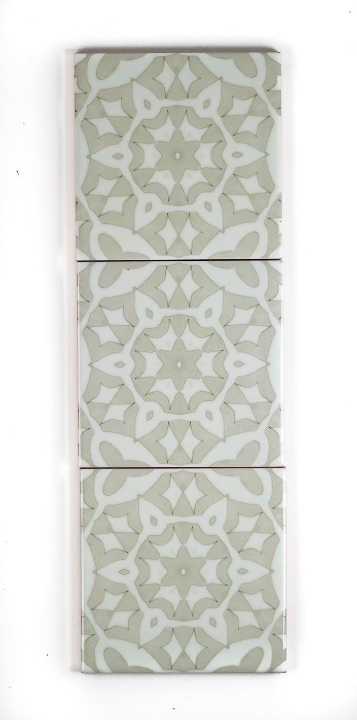 SALE: Set of 3x 10cm Cream Stonework Tiles