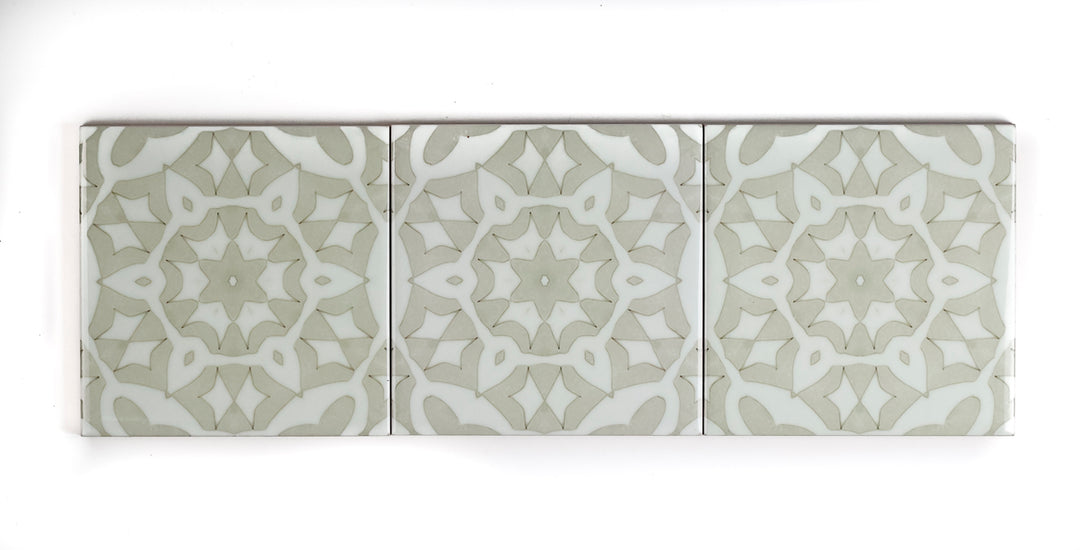 SALE: Set of 3x 10cm Cream Stonework Tiles