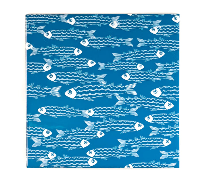 SALE SECONDS: Set of 4 x 20cm tiles - Mixed Fish designs