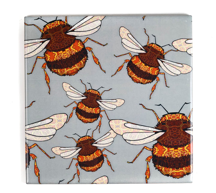 SALE SET of 3x BumbleBee - Mixed design tiles -  FIRED INK Version