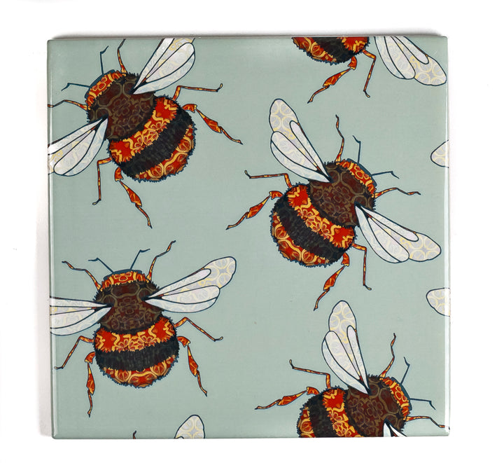 SALE SET of 3x BumbleBee - Mixed design tiles -  FIRED INK Version