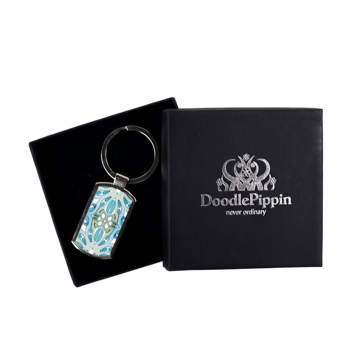 SALE - "Suzanne" design - blue/grey millefiori keyring