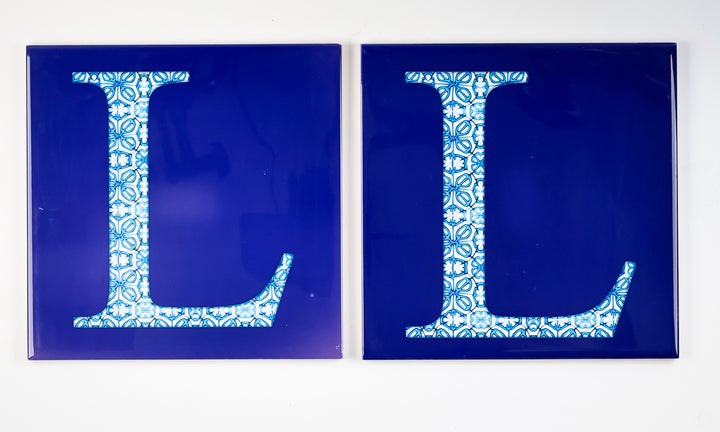 SALE SECOND - 2 x 20cm Letter "L" (blue)