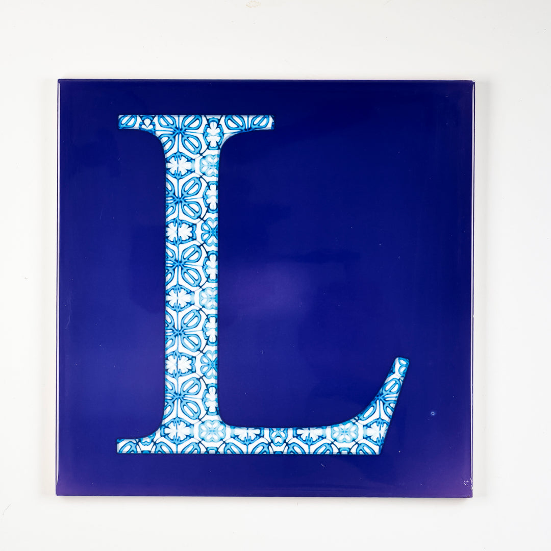 SALE SECOND - 2 x 20cm Letter "L" (blue)