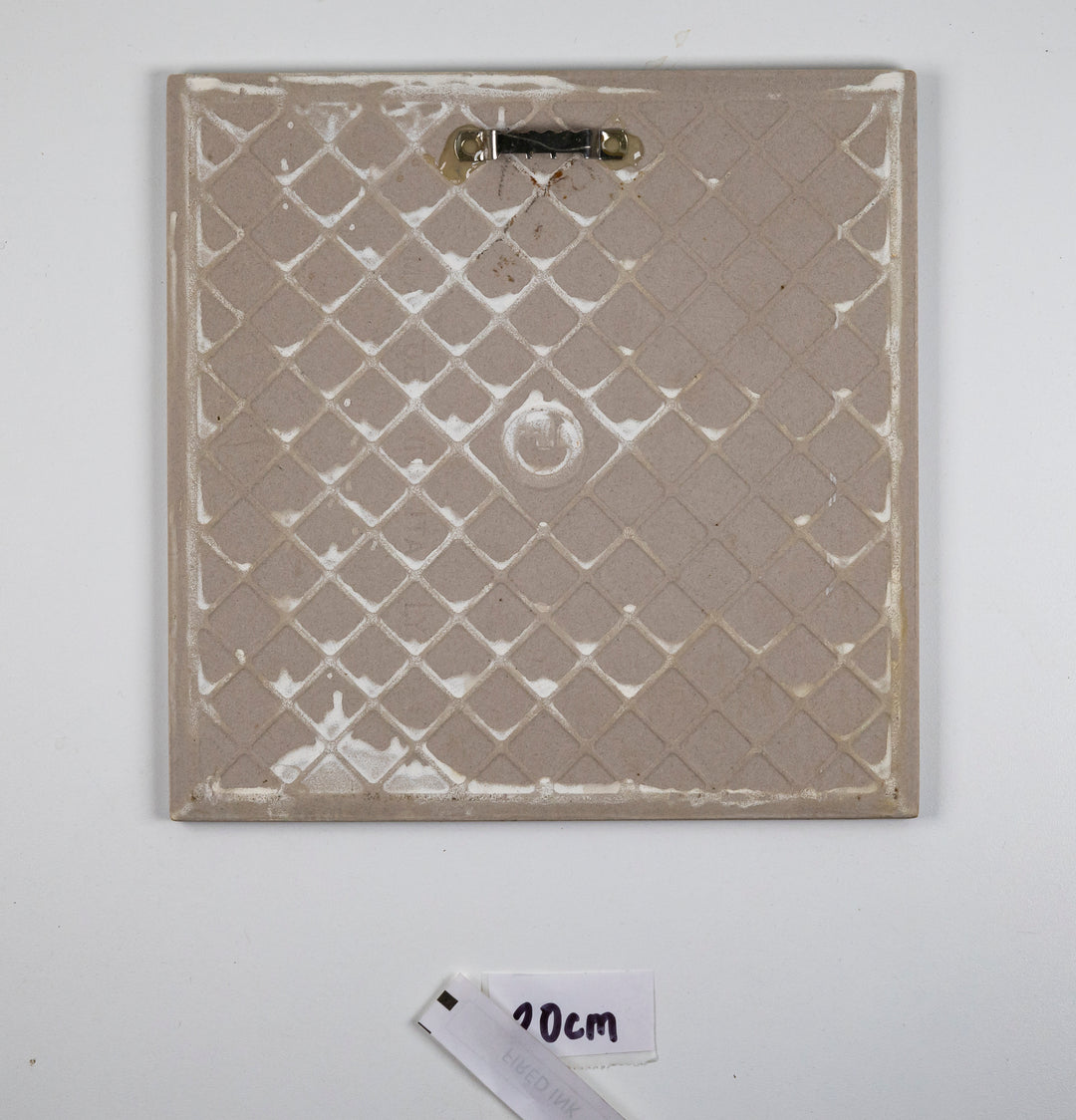 SALE SECOND - 1 x 20cm House Number "91" - white on blue, Fired Ink tile