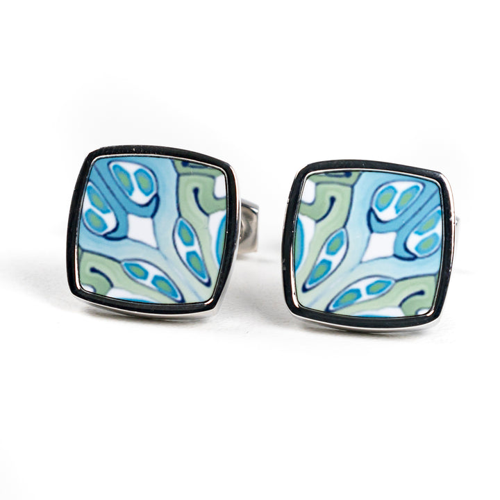 Suzanne Large Scale Millefiori Inlay Cufflink Pair