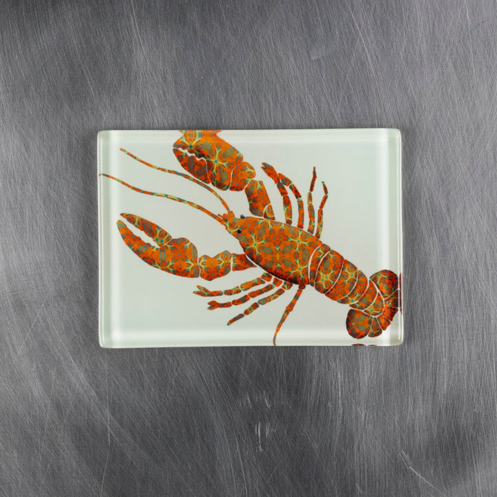 SALE Glass Fridge Magnet - Lobster