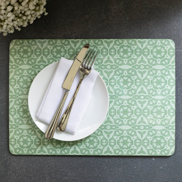 SALE Seconds | Extra Large Green Stonework Placemats - SET OF FOUR
