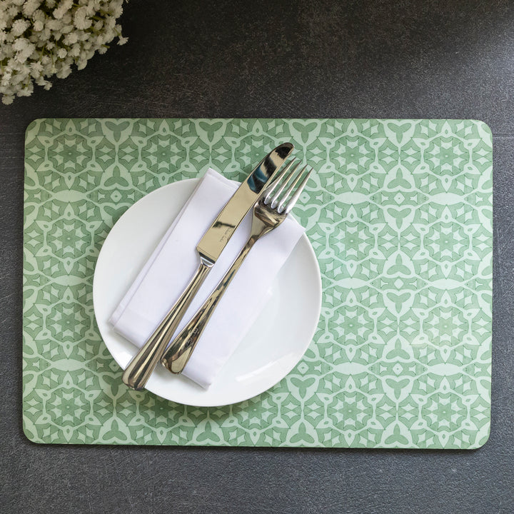 SALE Seconds | Extra Large Green Stonework Placemats - SET OF FOUR