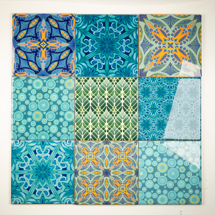 SALE SET - 9 x 15.2cm Mix and Match Ceramic tiles