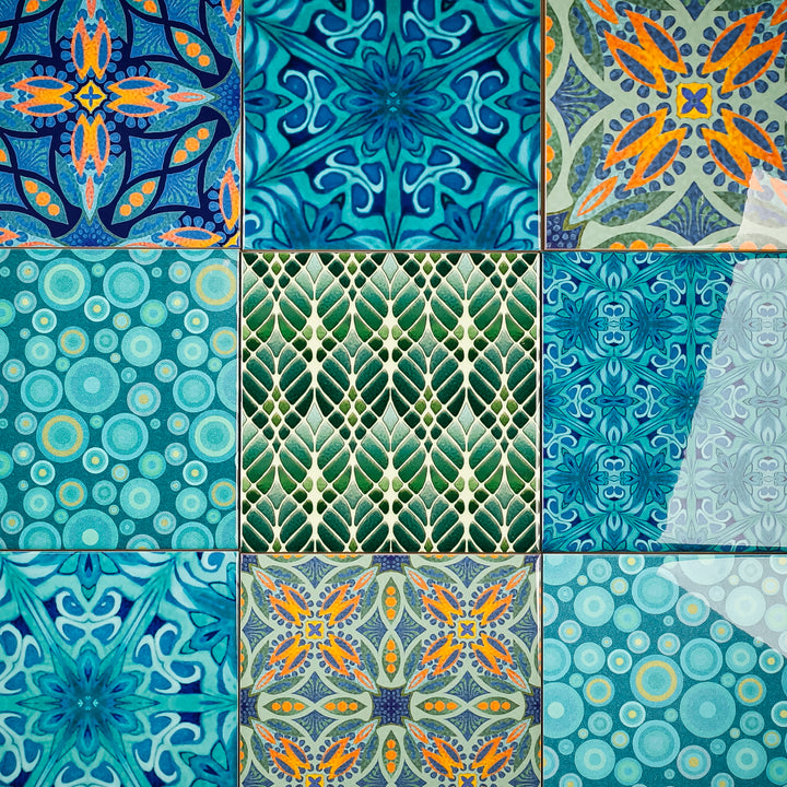 SALE SET - 9 x 15.2cm Mix and Match Ceramic tiles