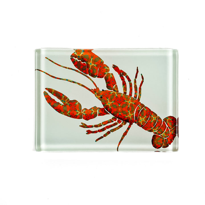 SALE Glass Fridge Magnet - Lobster