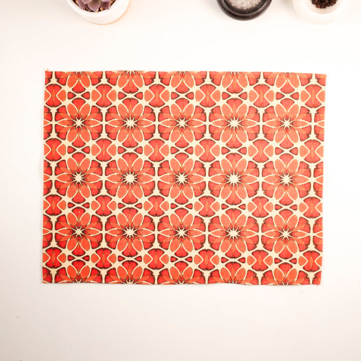 SALE : Moroccan Flower Placemats - Fabric -  Sale set of 2