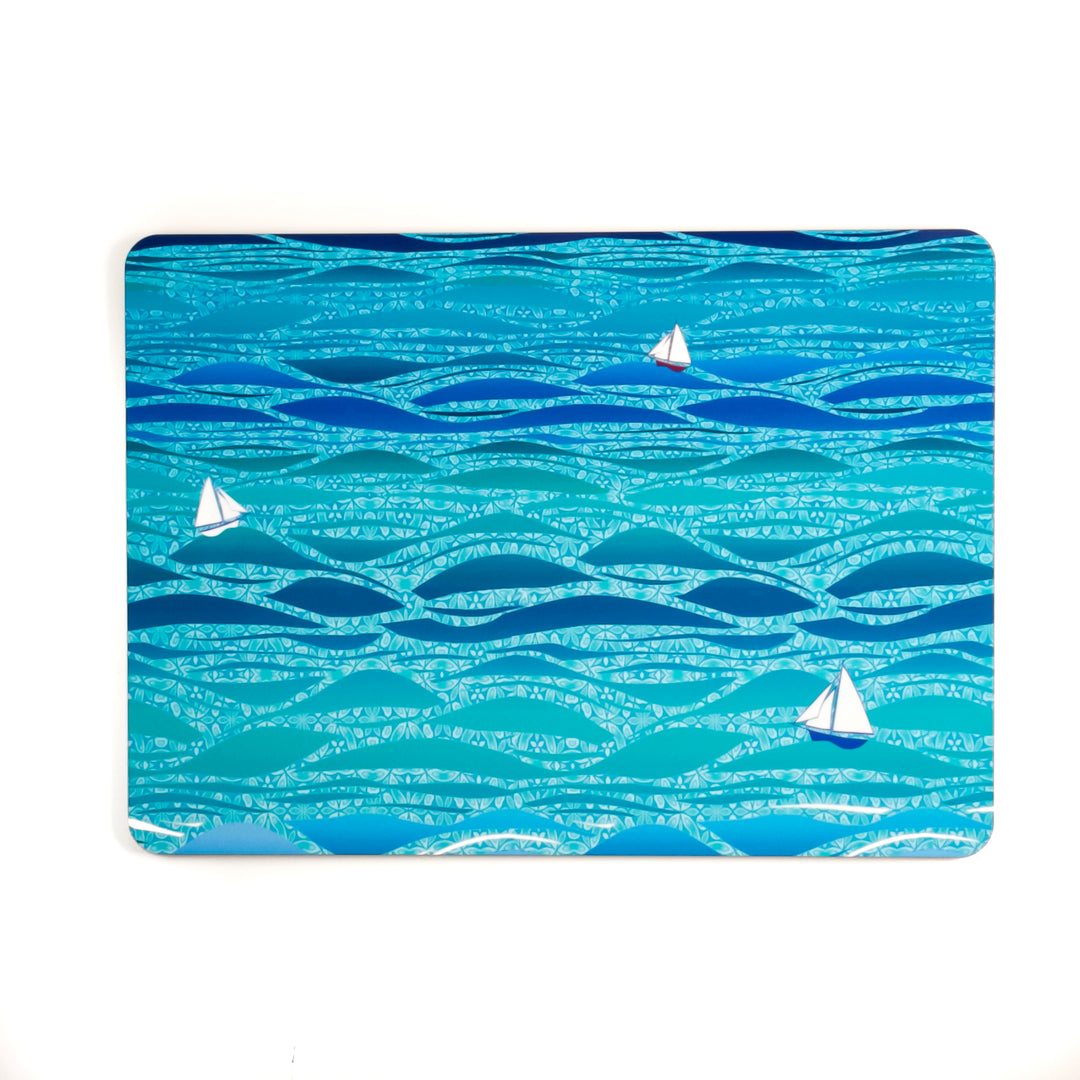 SALE Seconds | Caribbean Sailing - three boat placemat - Pair