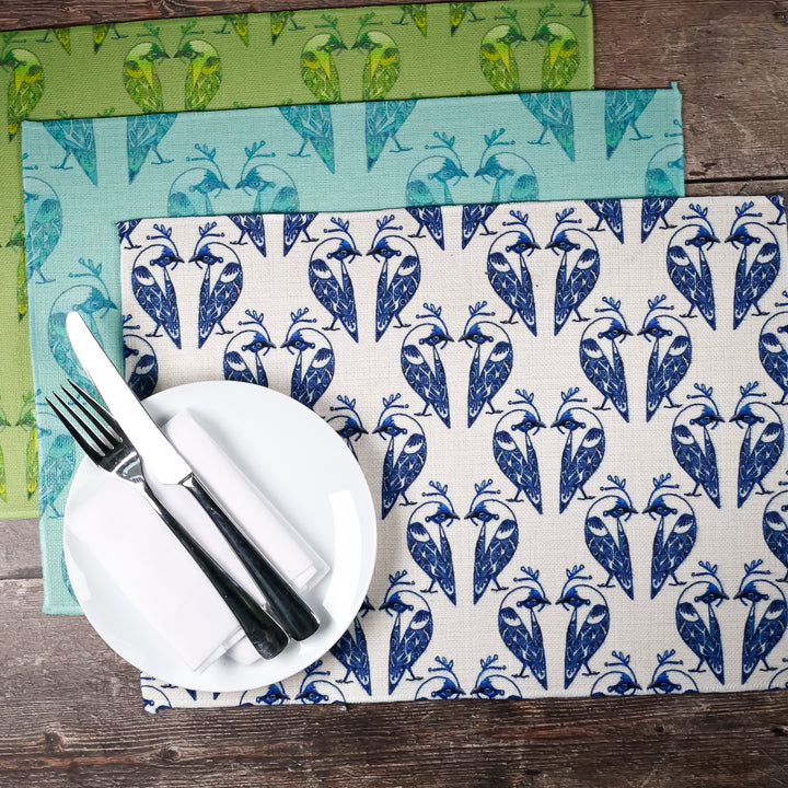SALE - Set of 3x Lovebirds Fabric Placemats (Various designs)