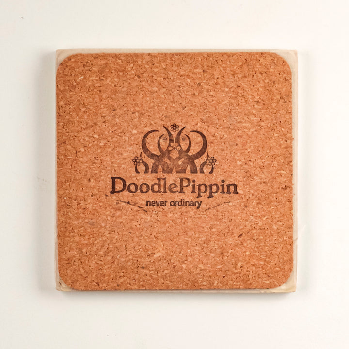 SALE -  Single Ceramic Alhambra Letter "G" on White (10.8cm) - tile coaster